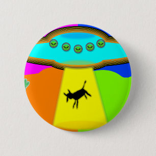 Alien Abduction 6 Cm Round Badge
