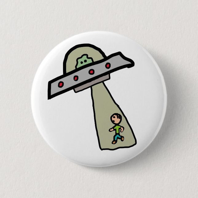 Alien Abduction 6 Cm Round Badge (Front)