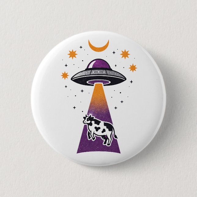 Alien Abduction 6 Cm Round Badge (Front)