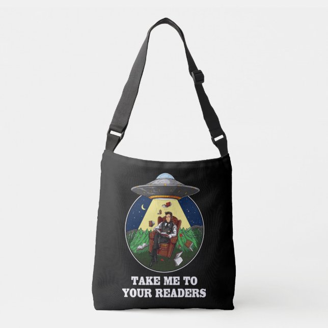 Alien Abduction Books To Your Readers UFO Crossbody Bag (Front)