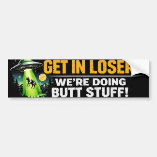 “Alien Abduction Bumper Sticker – Funny UFO Cow ‘G