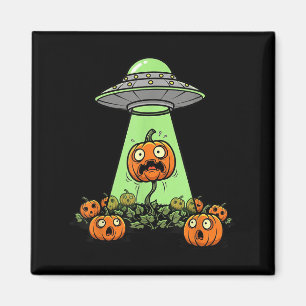 Alien Abduction Funny Pumpkin Halloween Light Ufo  Magnet