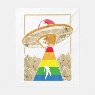 Alien Abduction Gay Pride Gaylien Lgbt Fleece Blanket