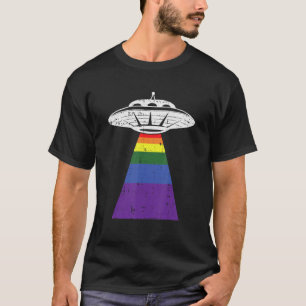 Alien Abduction Gay Pride Lgbt Q Gaylien Ufo Proud T-Shirt