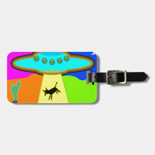 Alien Abduction Luggage Tag (Front Horizontal)