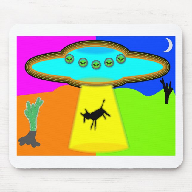 Alien Abduction Mouse Mat (Front)