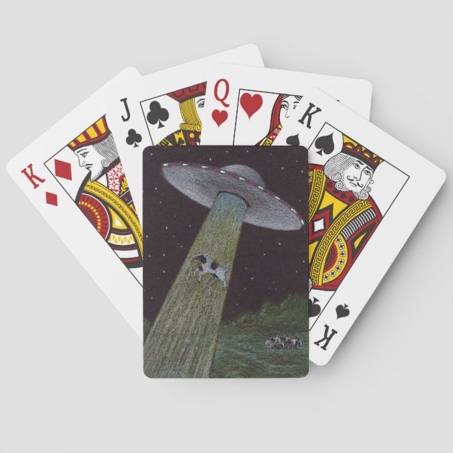 Alien Abduction Playing Cards (Back)