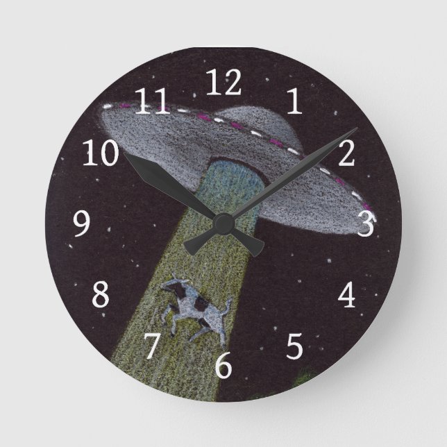 Alien Abduction Round Clock (Front)