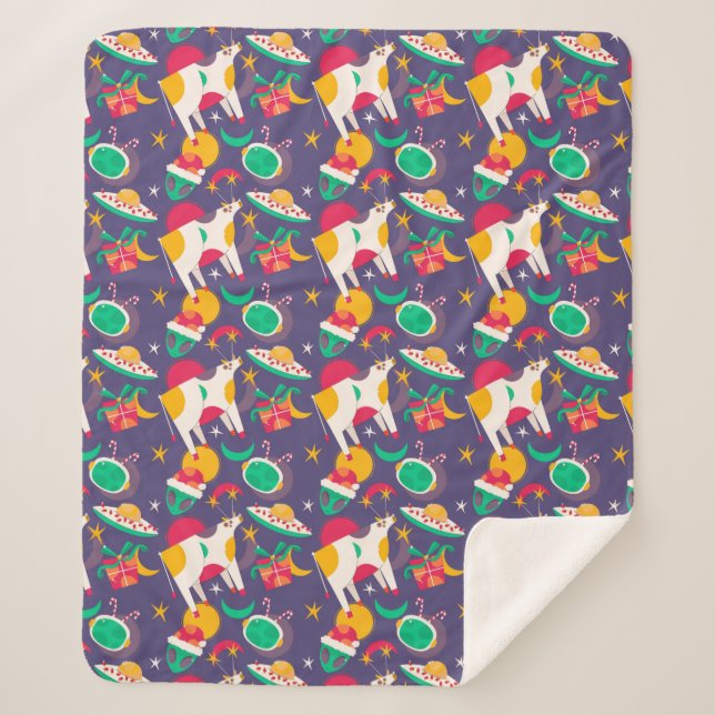 Alien Abduction Sherpa Blanket (Front)