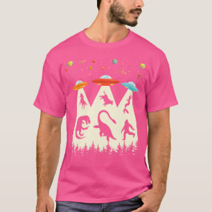 Alien Abduction T Rex Loch Ness Bigfoot Funny Ufo T-Shirt
