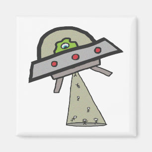 Alien Abduction UFO Flying Saucer Magnet