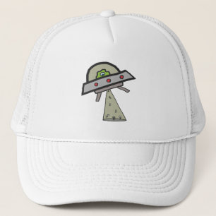 Alien Abduction UFO Flying Saucer Trucker Hat