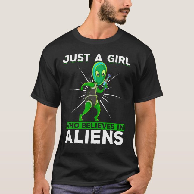 Alien Abduction Ufo Science Fiction Girls Women Al T-Shirt (Front)