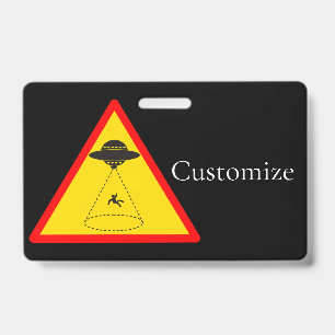 Alien Abduction UFO Thunder_Cove ID Badge