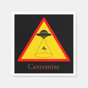 Alien Abduction UFO Thunder_Cove Napkin
