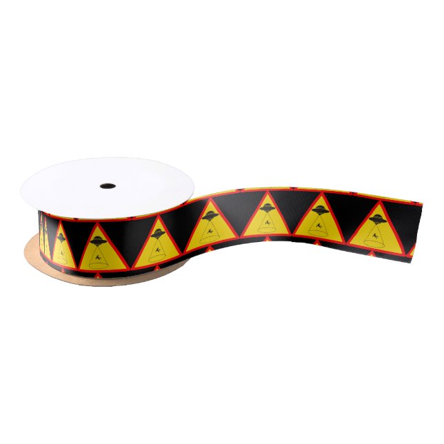 Alien Abduction UFO Thunder_Cove Satin Ribbon (Spool)