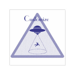 Alien Abduction UFO Thunder_Cove Self-inking Stamp