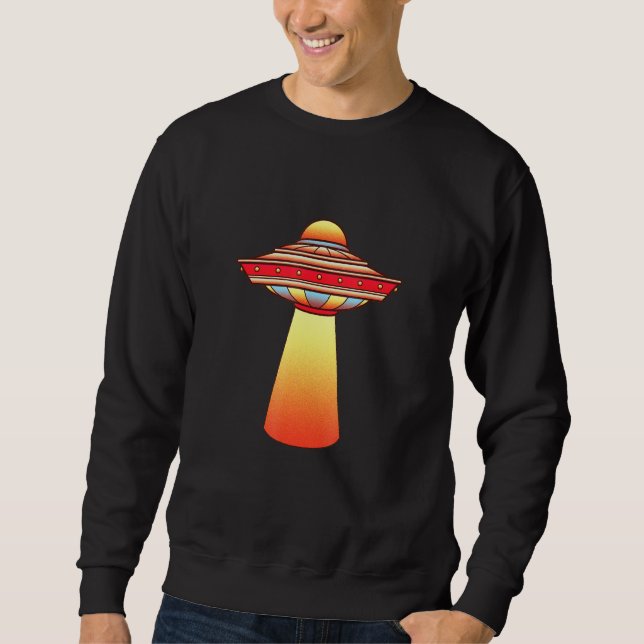 Alien Abduction Ufo Unidentified Flying Object Sci Sweatshirt (Front)