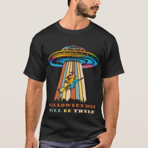 Alien Abduction Witch Flying Saucer Ufo Vintage Ha T-Shirt