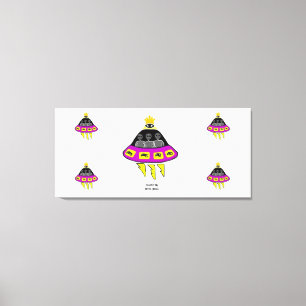 Alien Abduction Wrapped Canvas