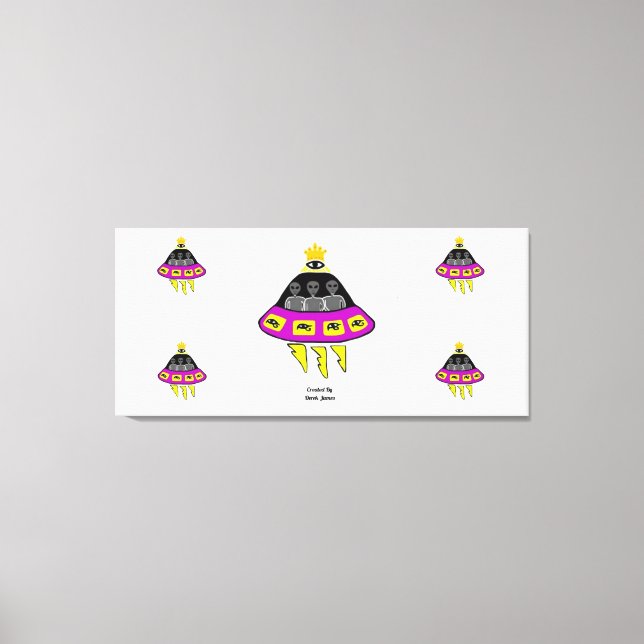 Alien Abduction Wrapped Canvas (Front)