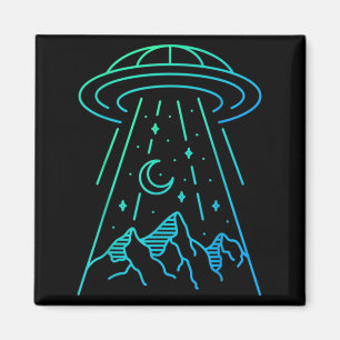 Alien Adventure Ufo Flying Saucer Lovers Funny  Magnet