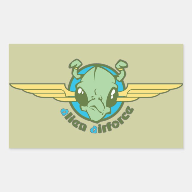 Alien Airforce Rectangular Sticker (Front)