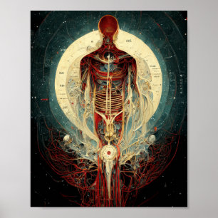 Alien Anatomy 2 Science Fiction Art Poster
