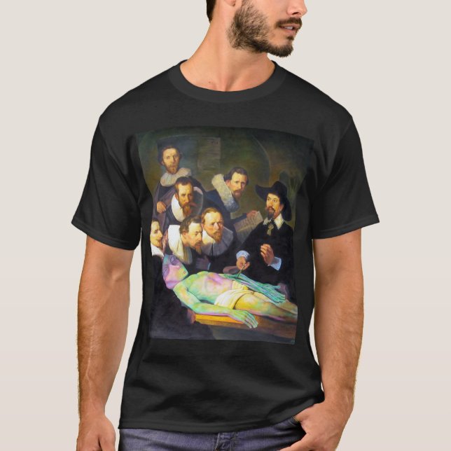 Alien Anatomy Lesson Creative Modern Painting Mens T-Shirt (Front)