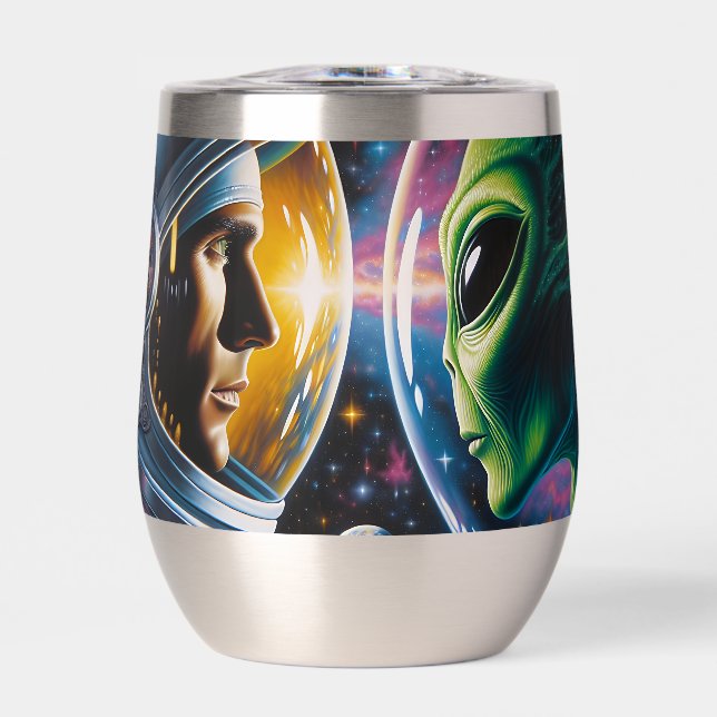 Alien and Astronaut in Space  (Front)