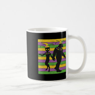 Alien And Bigfoot Bead Vintage Mardi Gras New Orle Coffee Mug