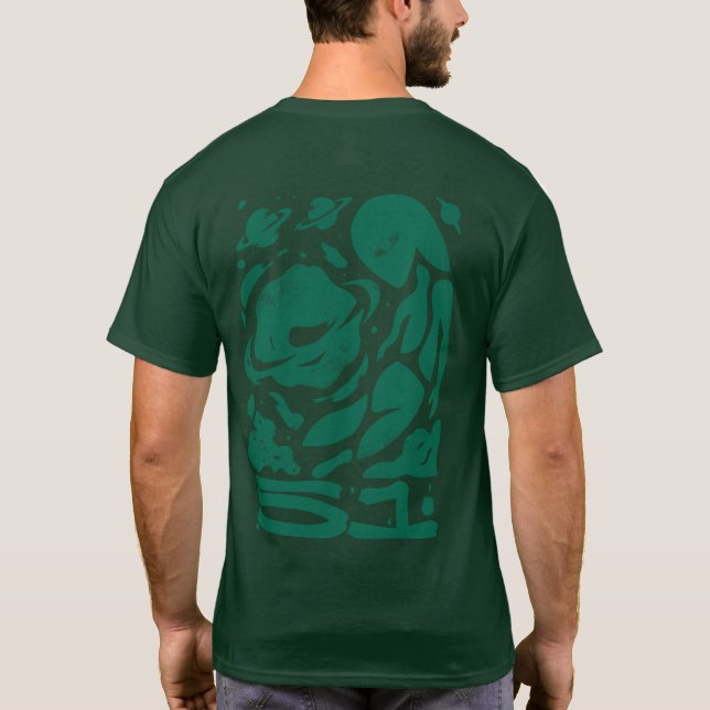Alien and blackholes T-Shirt (Back)