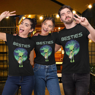 Alien and Cat Besties Tee Space Friends