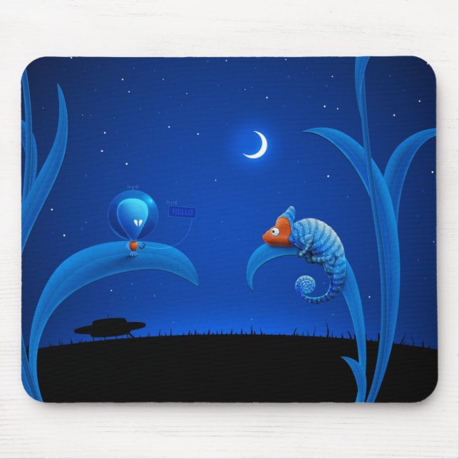 Alien and Chameleon Mouse Mat (Front)