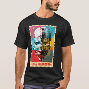 Alien And Mars Ufo Graphic Kisses From Mars Stam T-Shirt