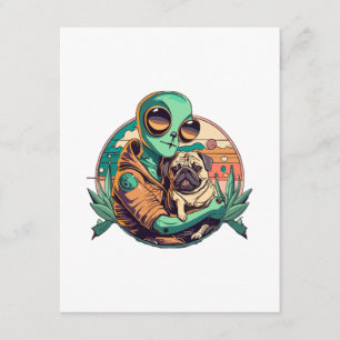Alien and Pug Enclosure Card