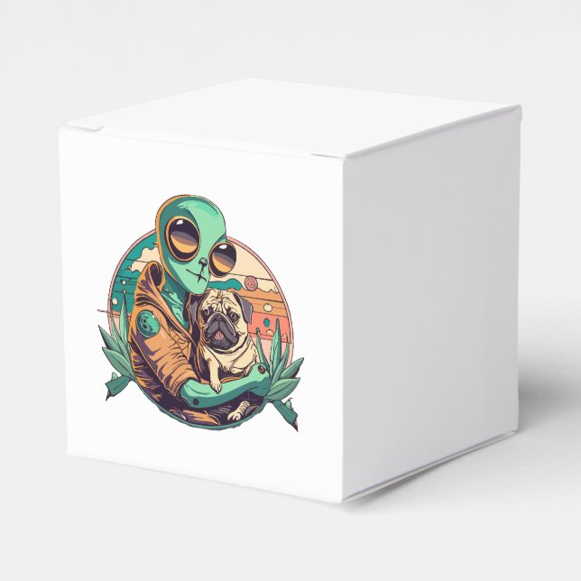 Alien and Pug Favour Box (Front Side)