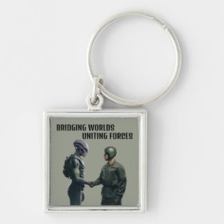 Alien and Soldier Key Ring