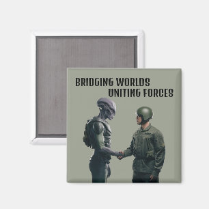 Alien and Soldier Magnet