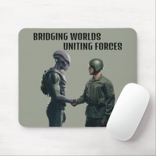 Alien and Soldier Mouse Mat