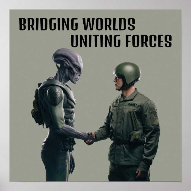 Alien and Soldier Poster (Front)