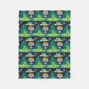 ALIEN  , AQUI ESTAMOS Y NO NOS VAMOS FLEECE BLANKET