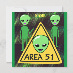 Alien Area 51 Invitation