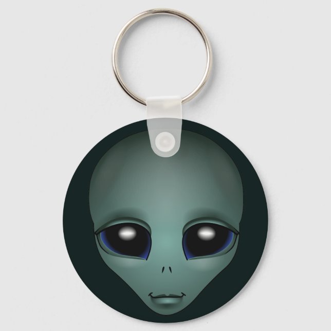 Alien Art Key Chain Extraterrestrial Gifts & Decor (Front)