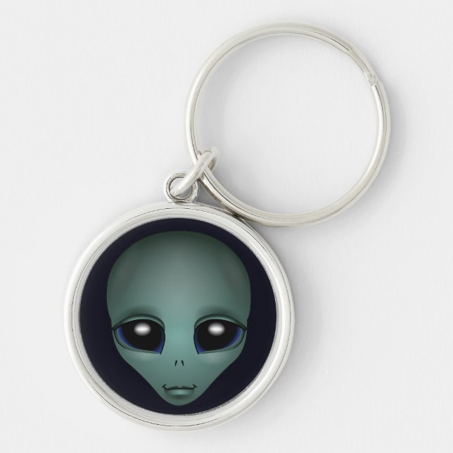 Alien Art Key Chain Extraterrestrial Gifts & Decor (Front)