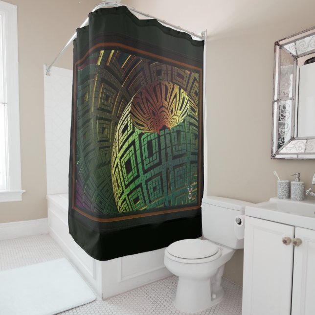Alien Artefact by Xzendor7 Shower Curtain (In Situ)