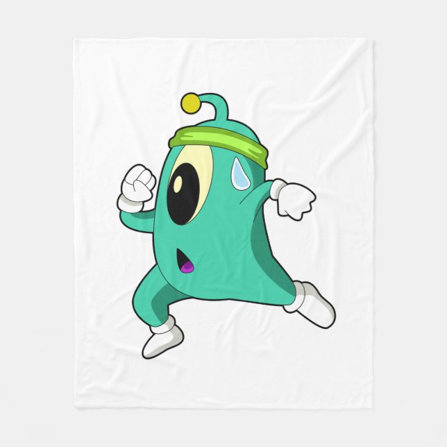 Alien as Runner Fleece Blanket (Front)