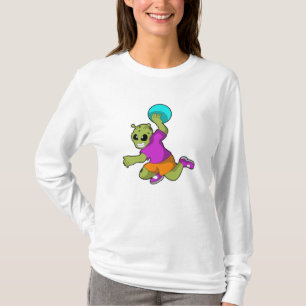 Alien at Handball player with Handball T-Shirt