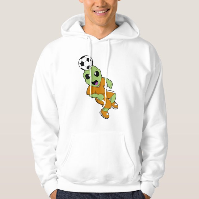 Alien at Soccer Sports Hoodie (Front)