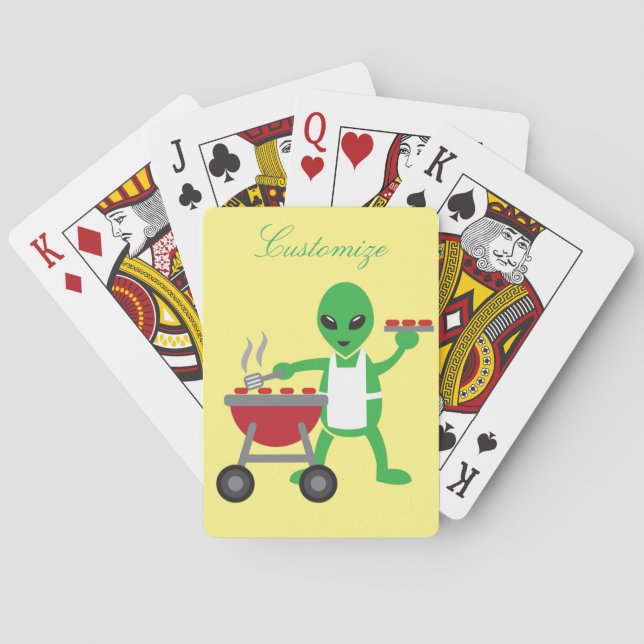 Alien Barbeque Cookout Thunder_Cove Playing Cards (Back)